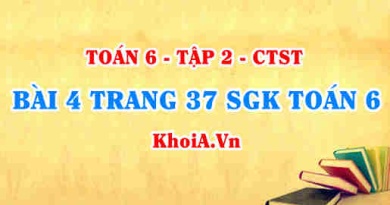 Bài 4 trang 37 SGK Toán 6 Tập 2 Chân trời sáng tạo